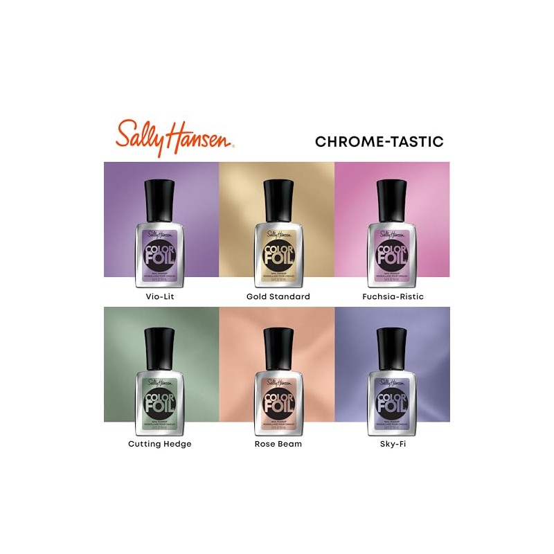 Sally Hansen Color Foil Nail Polish Gold Standard, 0.33 Fl