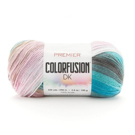 Premier Yarns Colorfusion DK Weight Yarn, Acrylic Yarn with Colorful Self-Striping Hues, Machine-Washable, Vintage, 3.5 oz, 325 Yards