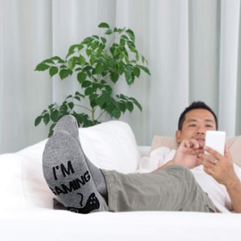 SATINIOR 6 Pairs Do Not Disturb Socks Cotton Funny Gaming Socks for Men Women Games Lover Gifts, Multicoloured, One Size