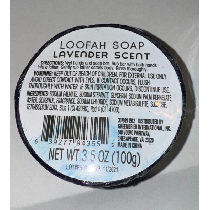 LOOFAH SOAP - Lavender Citrus Coconut SCENT SOAP - 3.5