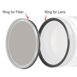 72mm Magnetic Filter Ring Adapter, Camera Lens Filter Adapter Ring Made of Aluminum Alloy for Quick Mounting, Lightweight and CNC Molding