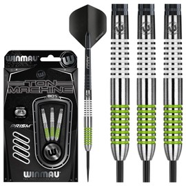 Winmau Ton Machine 21g Tungsten Darts with Prism Flights and Shafts (Stems)…