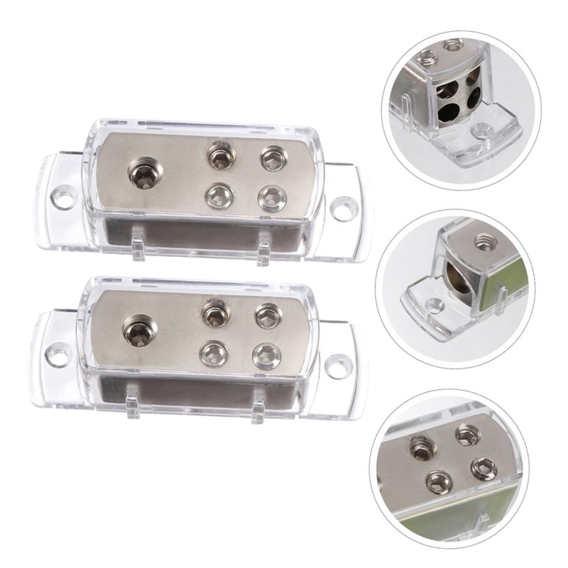 WOFASHPURET 2pcs 4 Audio Splitter Amplifier Power Car Distribution Block