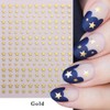 6Pcs Star Nail Art Stickers 3D Shiny Stars Nail Decals