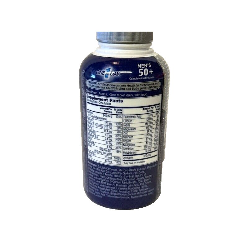 One A Day Mens 50+ Complete Multivitamin 300 Tablets New