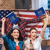 Pack of 20, Handheld Michigan Flags 5x8 Inch - Small