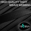 TECEUM 1 Inch Webbing – Black – 10 Yards –