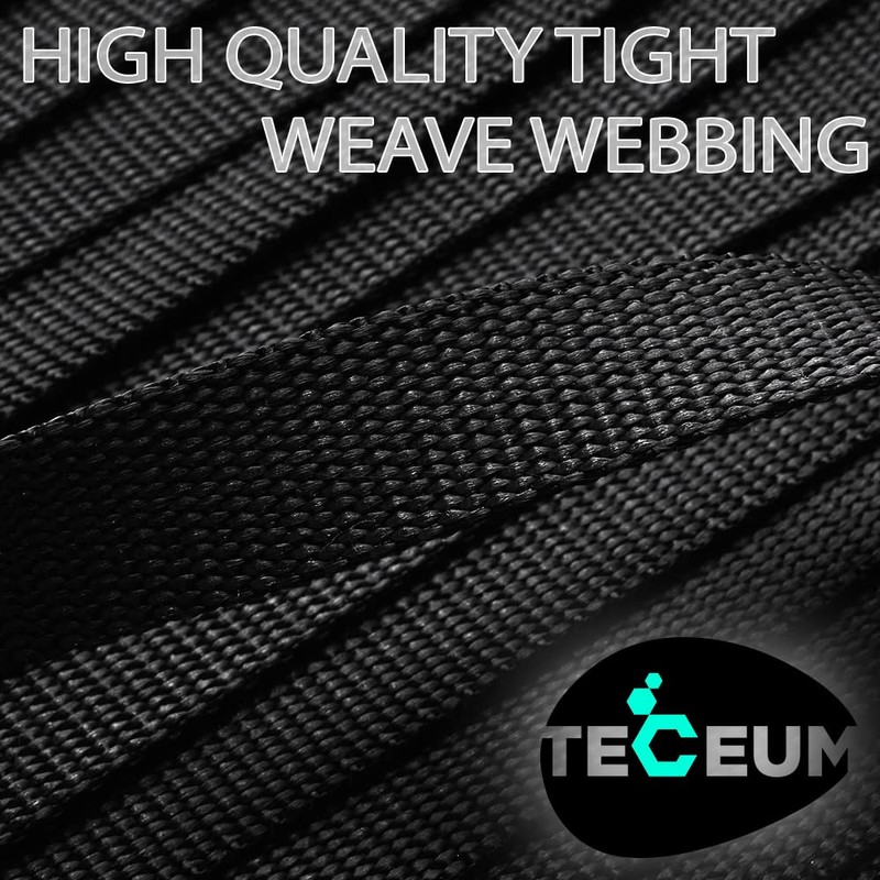 TECEUM 1 Inch Webbing – Black – 10 Yards –