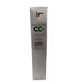 IT COSMETICS CC+COLOR CORRECTING F/C CREAM SPF 50+ MEDIUM 1.08 OZ exp 11/2025