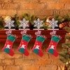 Fowecelt Snowflake Christmas Stocking Hanger Free Standing Stocking Holder Hook,