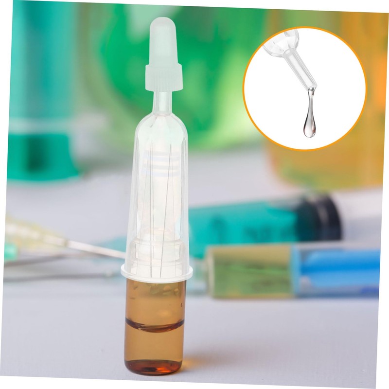 Ipetboom 6pcs Ampule Tips Transparent Liquids Dispensing Applicator Caps Replacement