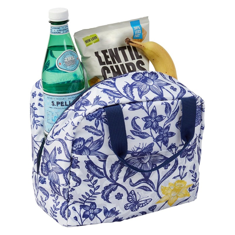 Marie Curie Charity Daffodil Meadow Blue White Lunch Bag Tote