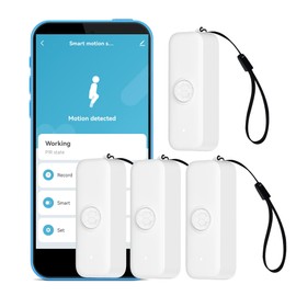 Wi-Fi Motion Sensor: Smart Motion Detector PIR Infrared Motion Sensor for Alarm System & Smart Home Automation, App Remote Monitoring, Compatible with Alexa (4-Pack)