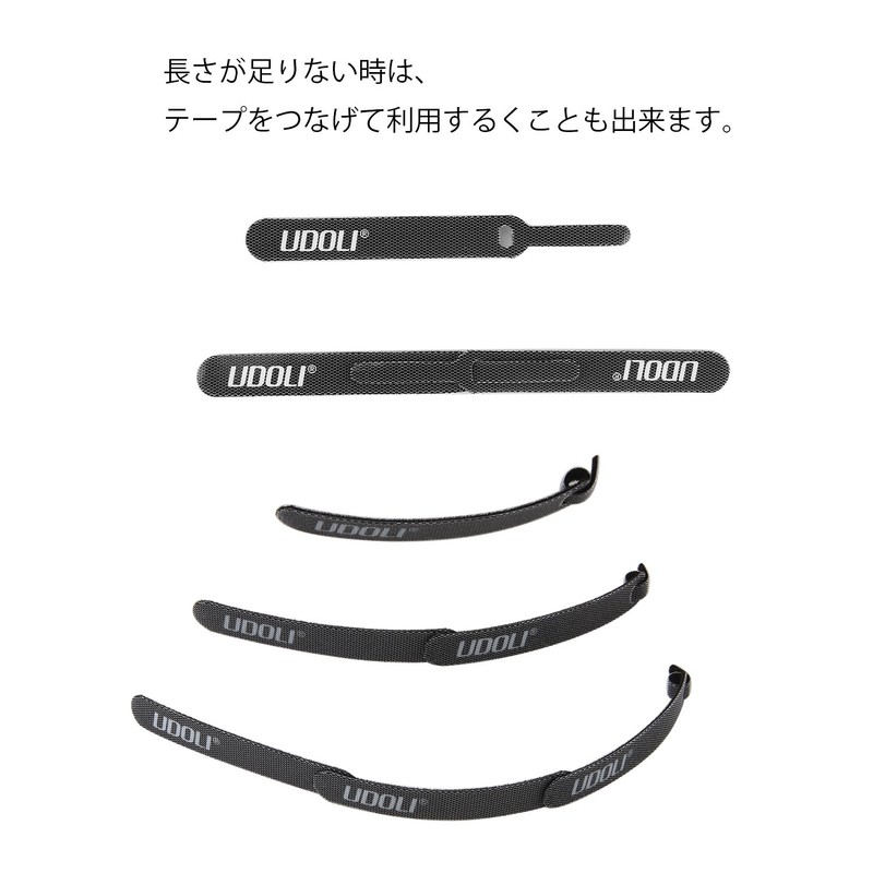 Udoli 50 Pcs Zip Ties Velcro Cable Storage Cable Binding