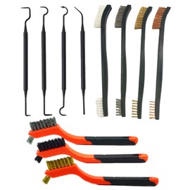 11 Pcs Brass Brush, Brass Wire Brush, Wire Brush Set, Small Wire Brush, Wire Brush, Cleaning Welding Slag And Rust, Handy Steel/Nylon/Brass Brush Set Suitable For Cleaning Paint/Rust/Dirt