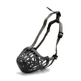 Classic Basket Dog Muzzle,Dog can Pant and Drink,Breathable Adjustable Plastic Muzzle for Small Medium Large Dogs,Prevent Biting Barking and Chewing (Black, 3#S)