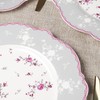 fanquare 10 Inch Porcelain Dinner Plates Set of 4, Lace