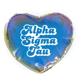 Alpha Sigma Tau Heart Shaped Makeup Bag