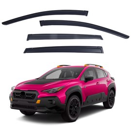 YLSCOO Window Visors Rain Guards fits 2024-2026 Crosstrek, Window Wind Deflectors Vent Shades Accessories for 2024-2026 Impreza, Out-Channel, Dark Smoke 4 Pcs, 2025
