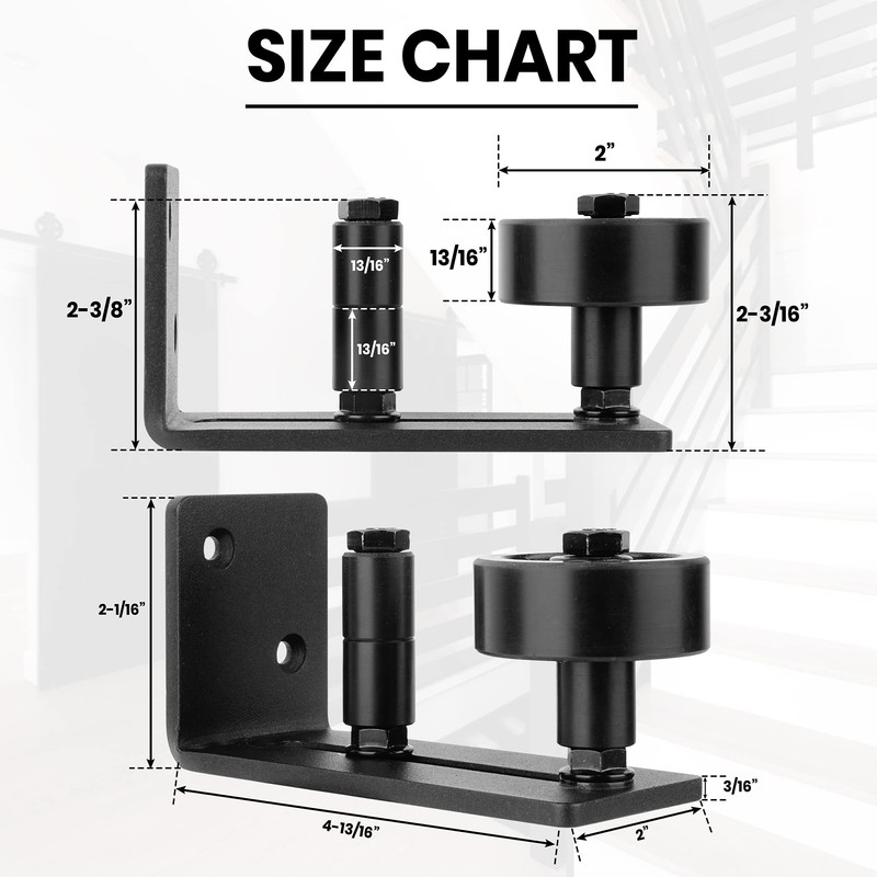 Quality Merch 2 Pack Barn Door Floor Guide - Sliding