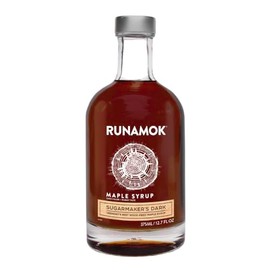 Runamok Maple Syrup Sugarmaker's Dark - Grade A Vermont Maple Syrup, Dark Color, Robust Taste | Pure Wood Fired Maple Syrup & 100% Natural | Classic Breakfast & Pancake Syrup | 12.68 Fl Oz (375mL)