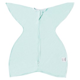 bebon Transition Swaddle - Baby Wearable Blanket - Cozy Sleep Sack, Wrap with 2-Way Zipper - 95% Bamboo Viscose, 5% Spandex (Dreammint, Medium 6-12 Month)