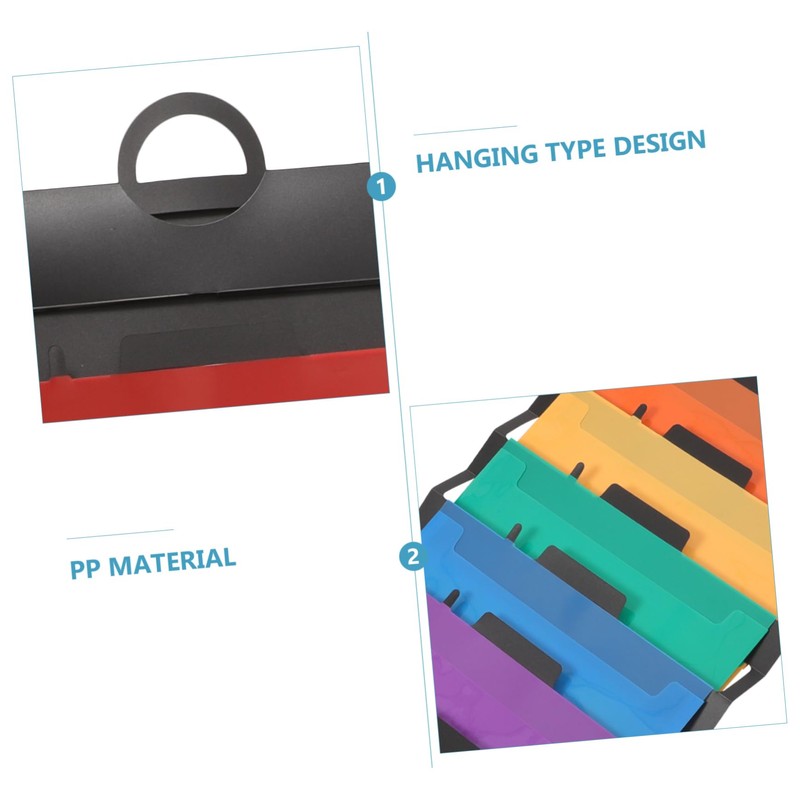 Operitacx Hanging File Organizer Pockets Plastic Folder Expanding Report Organiser