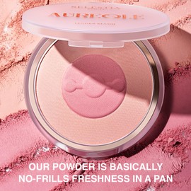 SELESTIA BEAUTY Blush Duo Aureole - High Pigmented Pink Blush for Cheeks - Blush Powder with Matte Finish - Easy-to-Blend Texture - Mix or Use Separately, 0.53 Oz