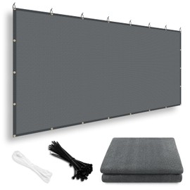 LOVE STORY Sun Shade Cloth with Grommets 4/6/8/10/12/14/16 Pergola Shade Cover Sun Screen Fabric Shade Tarp Panel for Patio Garden Deck, 8' x 10', Dark Grey