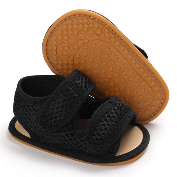 RVROVIC Baby Boys Girls Sandals Premium Soft Anti-Slip Rubber Sole Infant Summer Outdoor Shoes Toddler First Walkers (6-12 Months Infant, 1-Black)