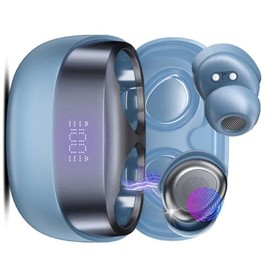 DUSONLAP Wireless Earbuds, Mini Sleep Earbuds Bluetooth Headphones In Ear Earphones Deep Blue