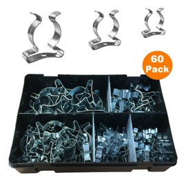 60 x Assorted Tool Spring Terry Clips Heavy Duty Storage / Shed Garage