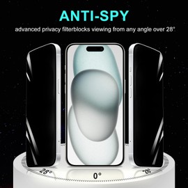 Kiokyrgm Ceramic Privacy Screen Film Matte for Blackview Colour 8, Screen Protector, Pack of 2, Anti-Spy Film, Anti-Scratch, Full Cover Protective Film, Anti-Spy Matte