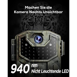 iZEEKER Wildlife Camera without WiFi, Wildlife Camera with 940 nm No Glow Infrared LEDs, Wildlife Camera with Motion Sensor, Night Vision, IP66 Waterproof for Animal Watching, Home Security