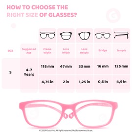 Geborilma Unbreakable Eyeglasses for Kids Flexible Glasses - Kids Prescription Sports Glasses 4-7 years - Kids Flex Glasses Pink