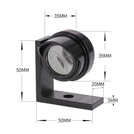 GEOLENI 90 Degree Prism Right Angle Prism L Bar Silver-Coated Mini Prism Prism with designed Cap protect from water and dust influence For Total Station (MP110T)