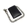 CAZORO RFID Blocking Men's Tri-fold Vintage Biker Vintage Buffalo Leather