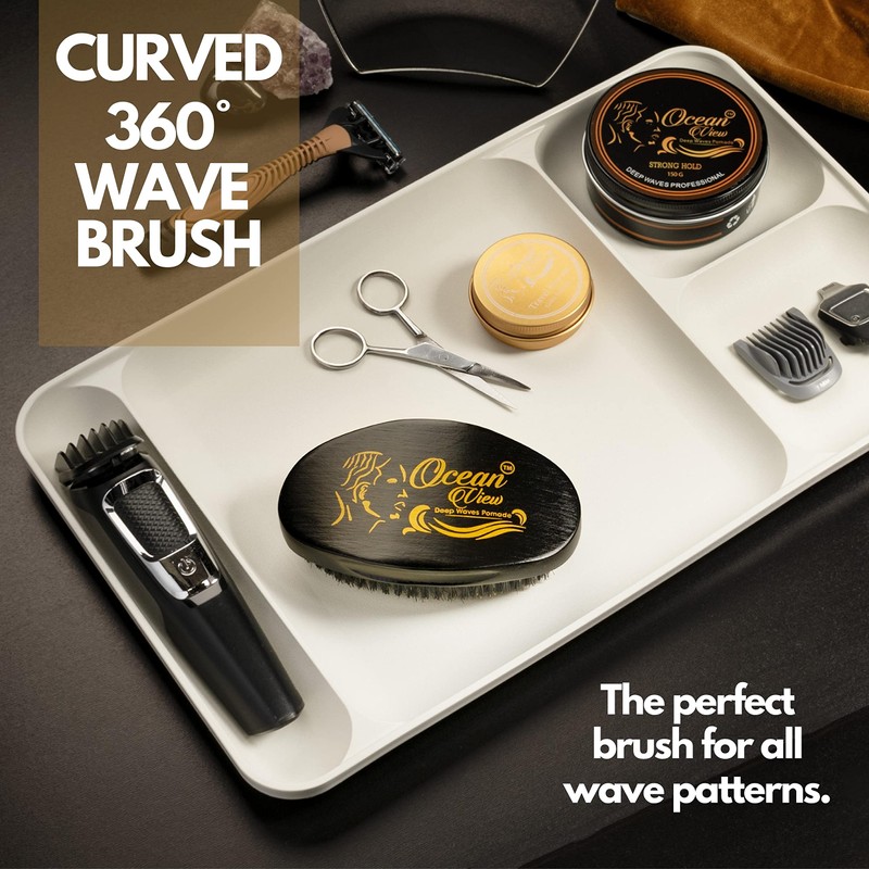 Ocean View Pomade with Wooden Palm Brush for Men -
