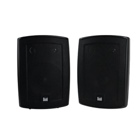 Dual Electronics LU63PB 6.5" 3-Way High Performance Outdoor Indoor Speakers | Effortless Set Up | Home, Pool, Patio, Garage Use | Weather Resistant | Expansive Stereo Sound Coverage | Black