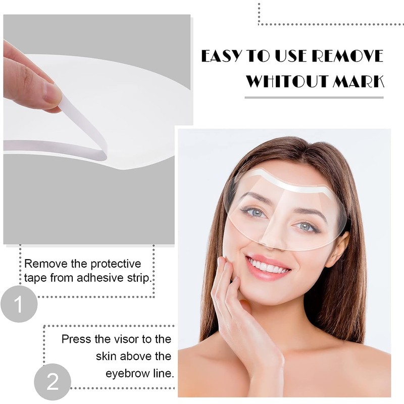 BOBOZHONG 50PCS Eyelash Shield Plastic Eye Shield,Shower Face Eye Protector,Transparent