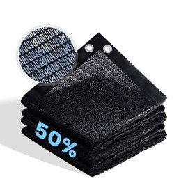 ARKOST 50% Shade Cloth, Shade Netting with Reinforced Grommets, Outdoor Sunblock Shade Cloth Cover for Plants, Greenhouse, Patio, Chicken Coop, 3X6 FT, Black