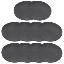 PATIKIL Rubber Solid Discs Washers, 10 Pcs Anti-Vibration Spacer 100mm OD x 5mm Thick Rubber Round Gasket Pad Bushings Spacer Washer for DIY Gasket Craft, Black