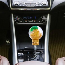Arenbel Lucky Crystal Ball Shift Knob Car Gear Stick Shifter Lever Handle Fit Most Manual Automatic Vehicles Trucks SUV, Green