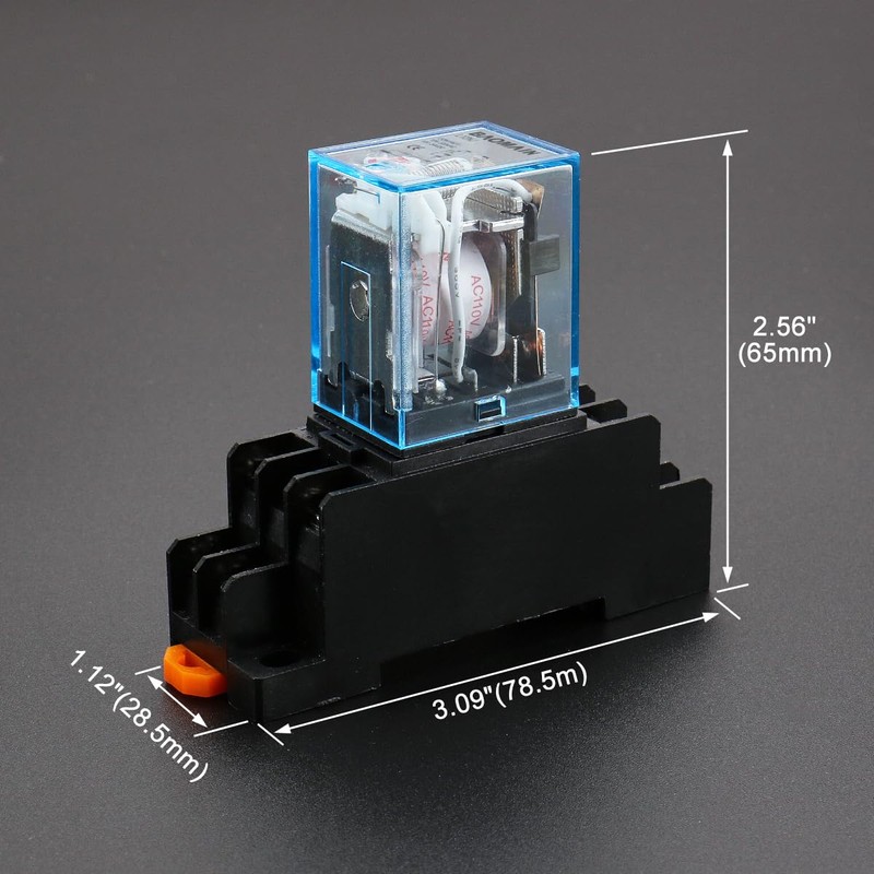 Baomain LY2NJ General Purpose Power Relay, DPDT 8 Pins Electromagnetic