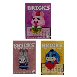 Yummy Baby Products Micro Mini Building Blocks Anime Character Set (500+ Pieces), Ages +14, Toys Gifts for Kids and Adults (3 Pack) (Set 16)