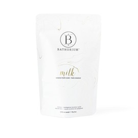 Bathorium Milk Mineral Bath Soak, Made with Coconut, Dead Sea Salt & Vanilla Bean CO2, Ideal for Hydration, pH Balanced Coconut Scented Bath Soak for Women, Approximately 5 Baths, 23 oz