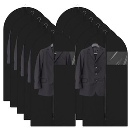 Garment Bags For Hanging Clothes 10 PC Travel Suit Storage Clothing Sweater Open Closet Hanger Garments Traveling Dress Cover Cloth Carry with Hanger Sweater Coat Jackets Dry Cleaning Organizatio