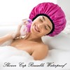 Shower Cap for Women, Large Shower Caps Reusable Waterproof with
