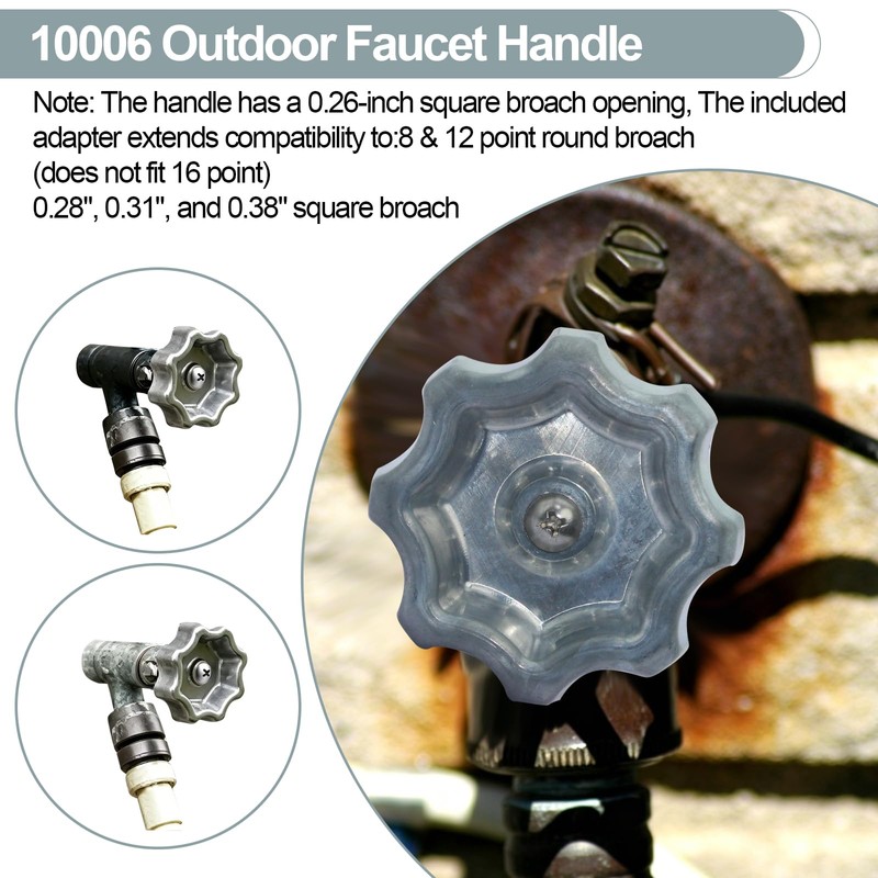 Outdoor Faucet Handle Compatible with Danco 10006 Hose Faucet, Water