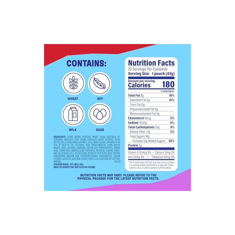 (Value Pack) Little Bites Chocolatey Chip Muffins, 20 individual packs,